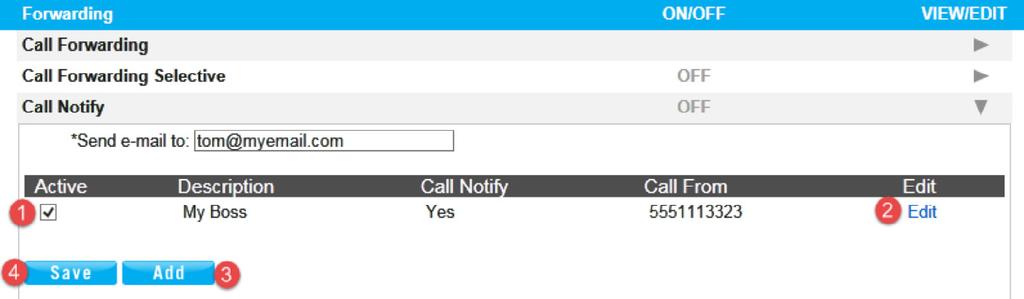 Call Notify The Call Notification Criteria window similar to image 25.2 will load. Fill in the fields with the desired information. See additional information for select fields below.