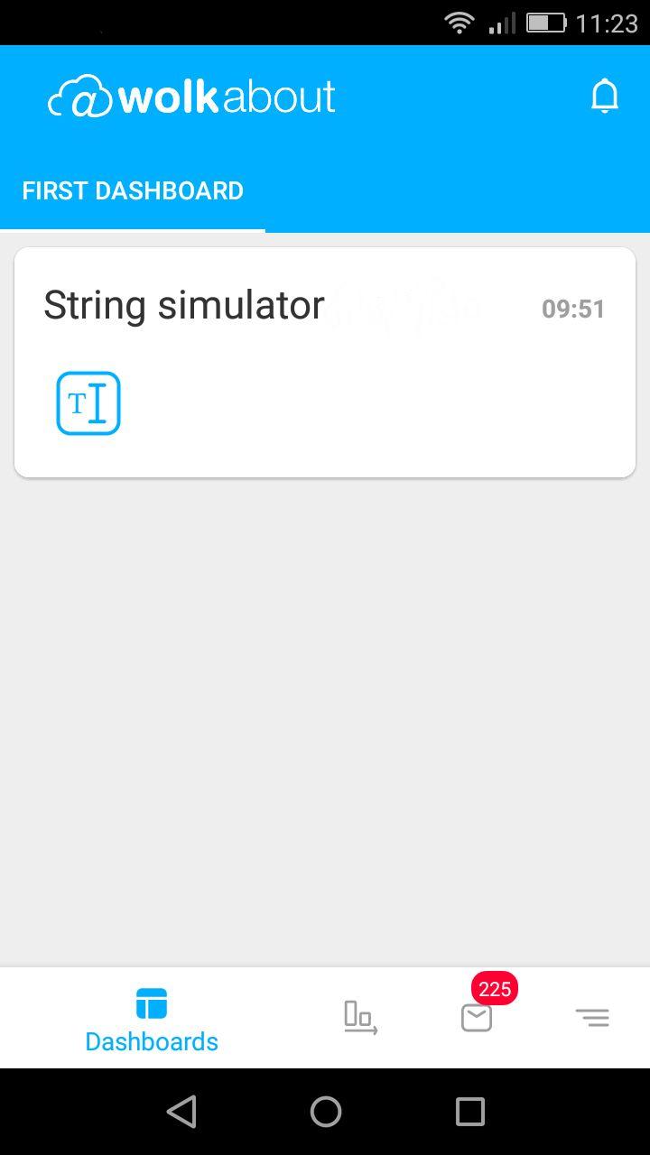 Fig. 16 To manage string actuator: Click on a string widget
