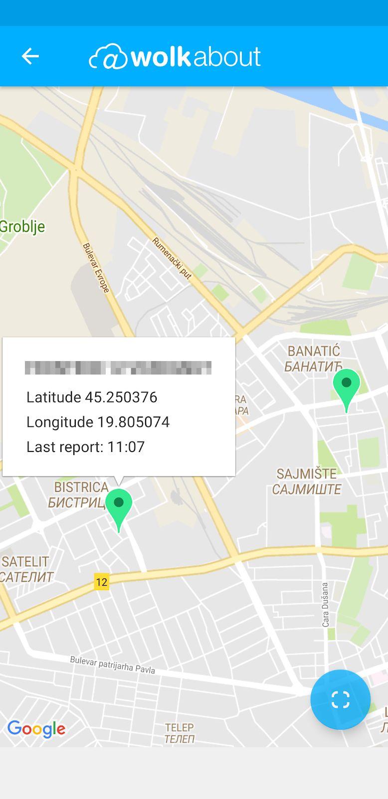 Map widget is a visual representation of a last sent physical location/position of the specific GPS feeds. It enables real-time tracking of your device.