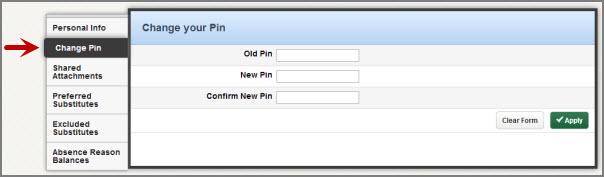 Employee Web Guide To change your pin: 1. Enter you old pin. 2. Enter your new pin. 3. Confirm by entering your new pin again. 4.