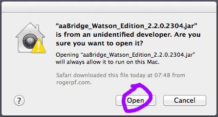 How to install aabridge on a Mac v 0.