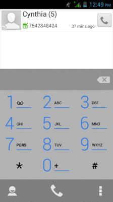 Call Functions At the dial keyboard, enter the phone number and then click the dial key.