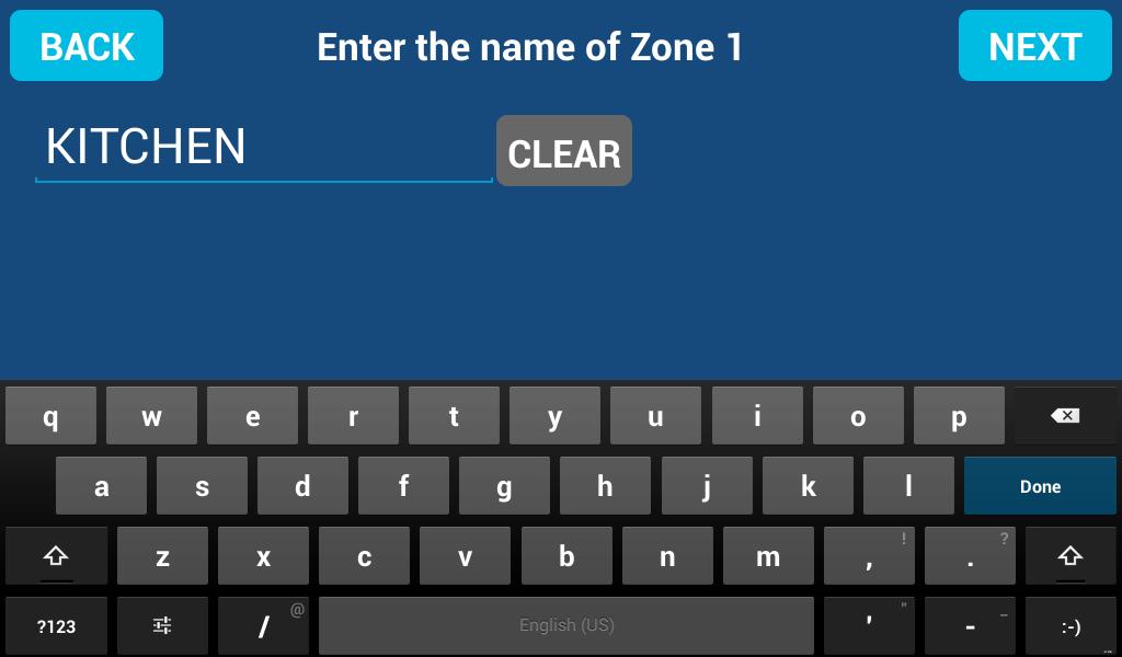 The cursor will default to the end of the zone name.