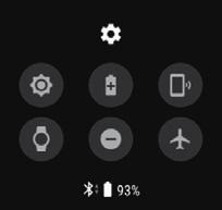 Main Screen Transitions After the software update Google Assistant information Settings Google Fit Shows Google Assistant information Brightness Theater