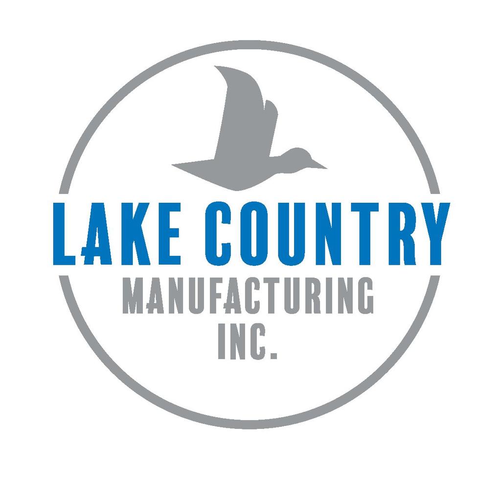 This is the stacked logo for Lake Country Manufacturing Inc.