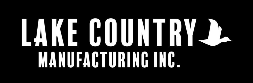 This is the horizontal logo for Lake Country Manufacturing Inc. In certain instances the legibility of the stacked logo will be too small due to the logos overall height.