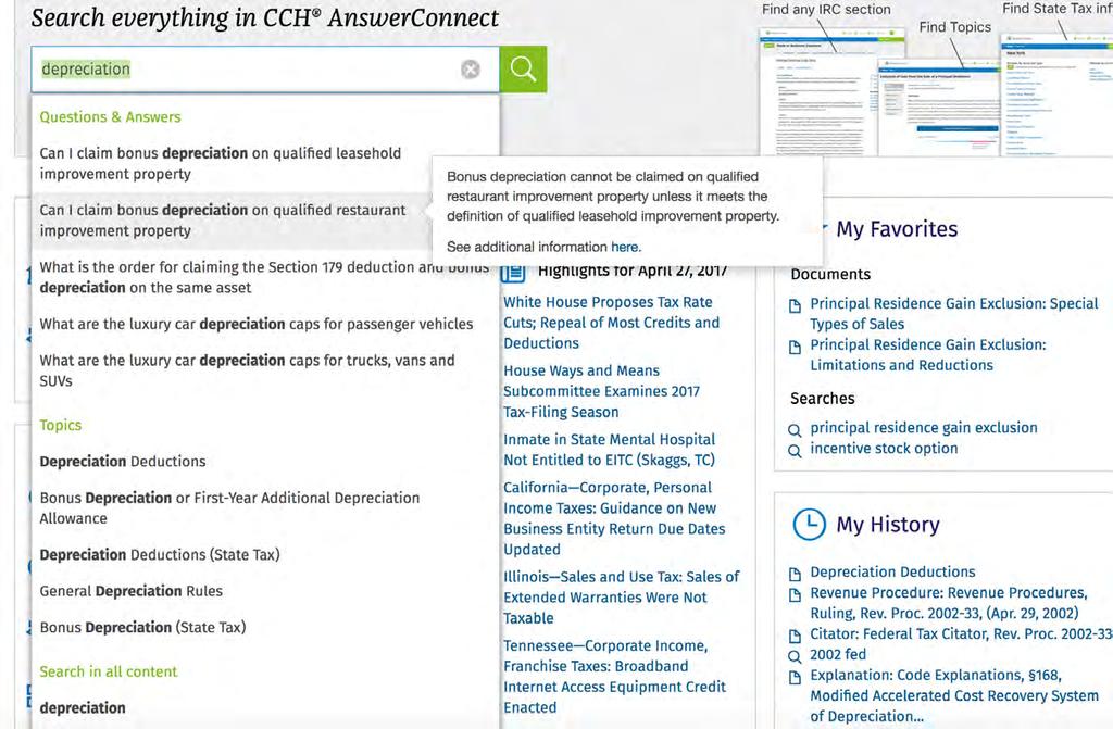 CCH AnswerConnect Quick Start Guide 4 Using a Keyword Search Searching in CCH AnswerConnect allows you to find answers to frequently asked questions, search by topic, or perform an all content search.
