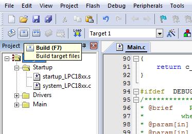 Step 25: Click on Build (F7) to build a