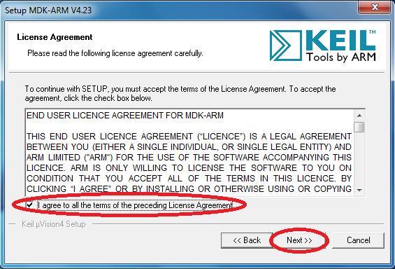 agreement, click the check box