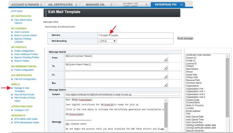 Your EPKI Account is now prepared for the integration with your Workspace ONE UEM.