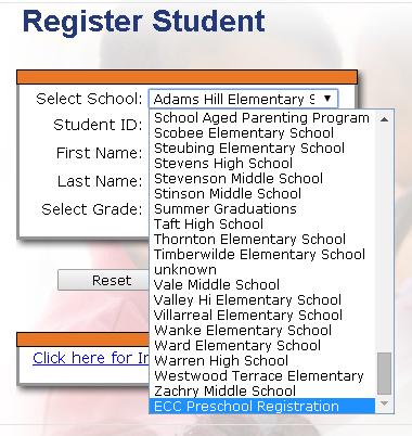 Registration (located at the very bottom of the