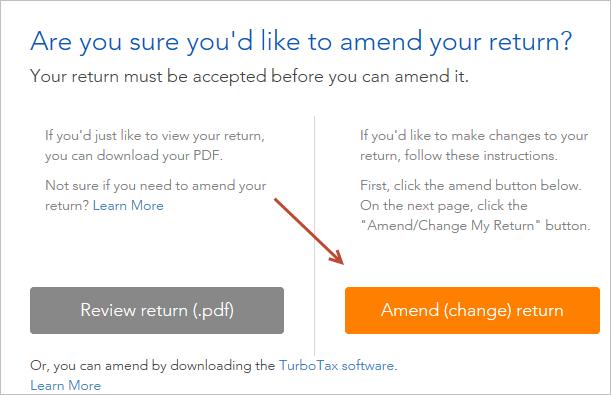 3) Under Some things you can do, select Amend (change)