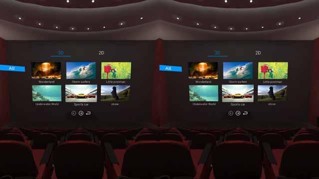 Cinema In the Cinema program, you can watch videos from the online catalog. When you enter the application on the screen will be 2 versions of the video: 3D and 2D.