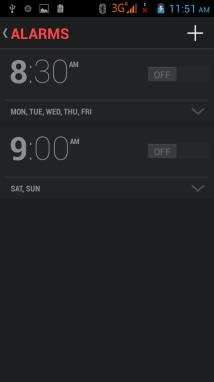 Alarm Clock 1. Click on the Clock icon in the application menu 2.