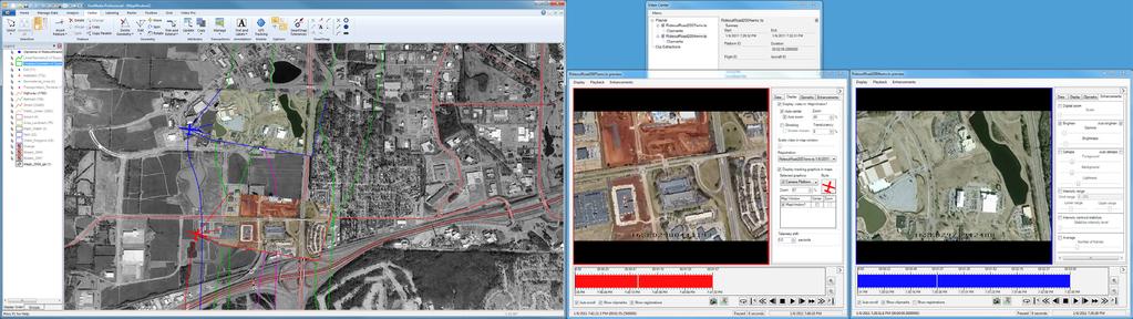 Graphic displays of full motion video and its associated tracking graphics are geo-fused with other forms of geospatial information to provide an instant view of the common operating picture SUPERIOR