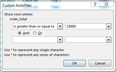 Fill in 25000 for value and then click OK. That will be sure to get all of the outliers.
