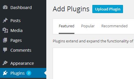 Hover over Plugins and click on Add New to install the