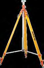 FIBERGLASS AND WOOD INSTRUMENT TRIPODS Extra-Tall Fiberglass Elevator Tripod Locking leg stabilizers provide greater stability `Tripod ` has a fully-extended leg and center column height of 3.
