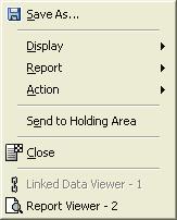 File Navigator Shortcut Menu When you right-click an item in the File Navigator, a shortcut menu appears that contains many of the options available in the Main menu: Figure 2-14.