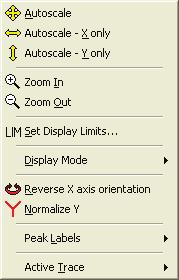 Display Menu The Display menu for the Trace Browser contains the following options: Figure 2-24.