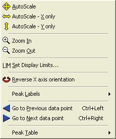 Edit Menu The Edit menu for the Linked Data Viewer displays the following options: Figure 2-68. Linked Data Viewer Edit menu Option Undo Last Zoom Copy Undoes the last zoom or autoscale operation.