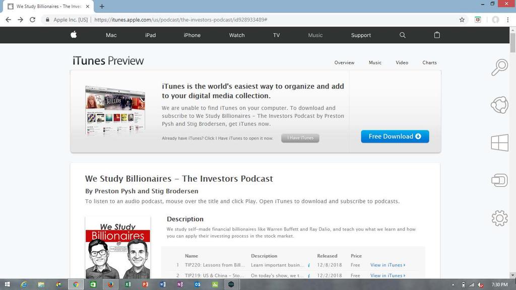 14 Subscription via Windows (itunes app): Step 2 You will be redirected to the itunes web