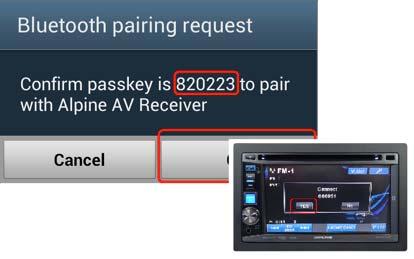 Select the device "Alpine AV Receiver".