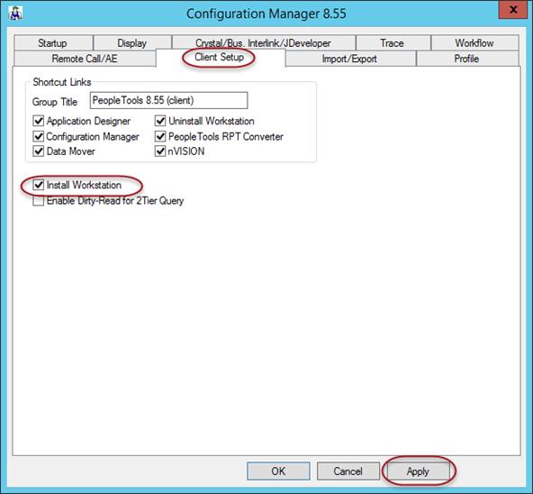 Navigate t Client Setup tab and cnfirm that