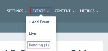 4. Click the Save Changes button at the bottom of the page. Figure 14 Approving Events Trusted users events are automatically approved.