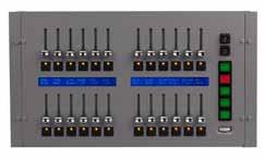 MaxModule Playback MaxModule Submaster Control/User Interface 10 x motorized playback faders, each with one dynamically labeled LCD button (to identify/activate playback) and two function-assignable