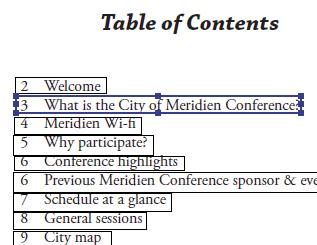 4 Double-click the link for page 3, What is the City of Meridien Conference?