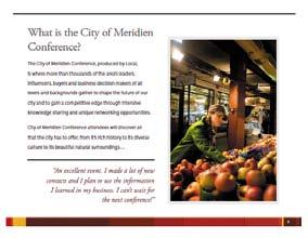 The document pane displays the What is the City of Meridien Conference? page.