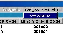 7.7 Configuration Not available on this version of ccprogrammer. 7.8 Coin Spec Install 7.