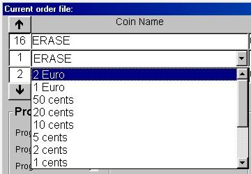 If coins already programmed are to be saved, select the IGNORE coin.