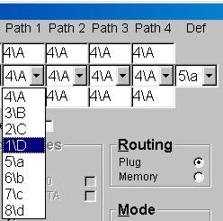 8.14 ROUTING - SR5 To change the sorter paths, click on the Down arrow to reveal available sorter paths. Click on the required sorter path to change.