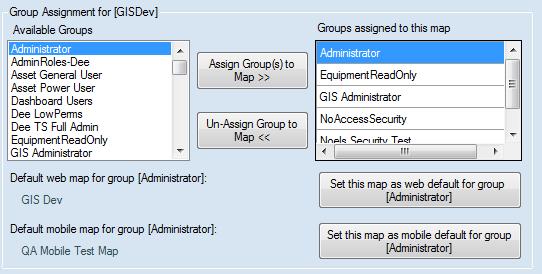 You will notice that after a map is selected the Group Assignment for [] is updated to reflect the selected map 2.