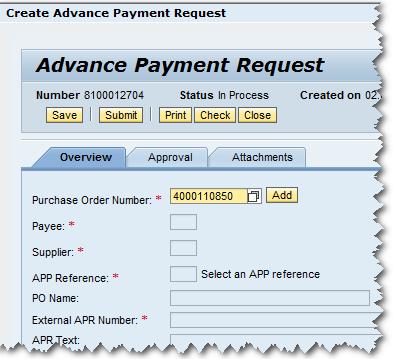 In this Annex you will see how to submit an Advance Payment Request in 6 steps, very similar to