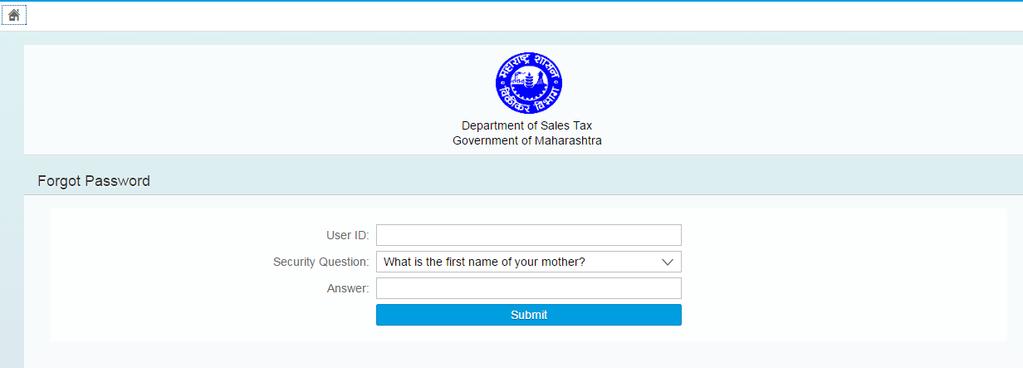 6. User inputs his / her temporary PAN id and inputs the answer to the security question he/ she has