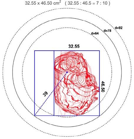6): their number has been increased for high accuracy to give a volume of 137 dm 3. The surface area has been evaluated directly on the triangulated model in 288 dm 2. Fig. 6.
