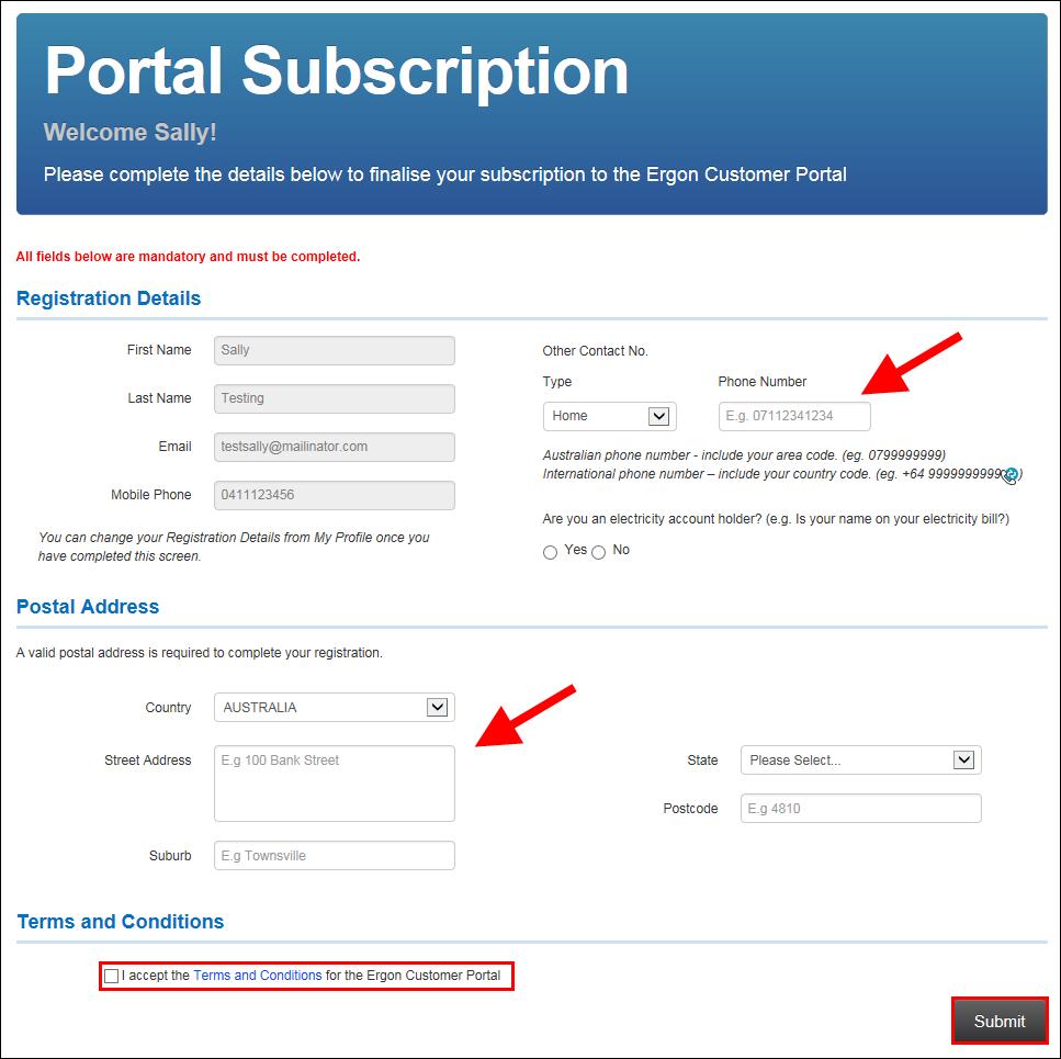 Subscription After registering, on the login screen enter your Username and Password and click Sign In. Complete all fields.