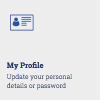 Update My Profile My Profile allows you to update your details such as: Registration Details - update your username, password, email address,