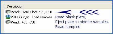 58 Chapter 4: Assay Examples Subtracting Blank Plate Reads To perform a blank-plate subtraction in your experiment, set up an additional Read Step for the blank plate, and then, create a Data