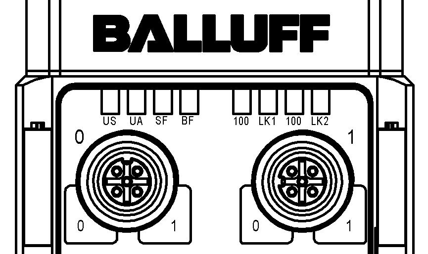 Balluff Network Interface Profinet 4 Technical data 4.5. PROFINET PROFINET port 1 x 10Base-/100Base-Tx Connection for PROFINET port Cable types per IEEE 802.3 Data transmission rate Max.