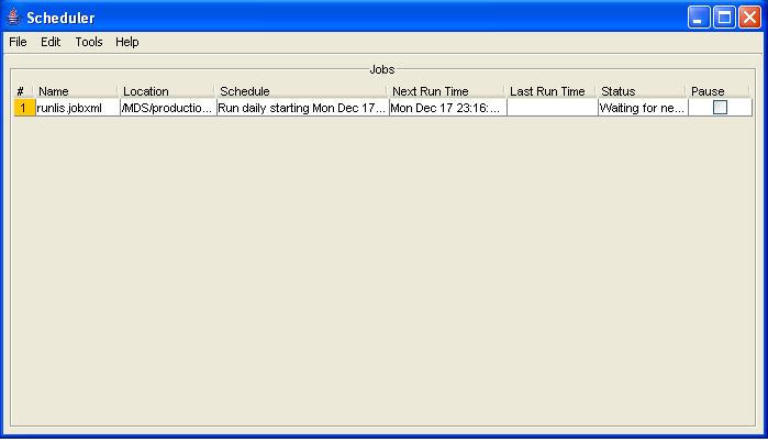 before using the job editor. USING SCHEDULER Scheduler is another unique feature in SDD (Display 7). It can run a set of programs in order.
