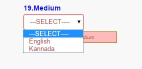 19. Medium Mandatory Select the option in the dropdown list box. 20.