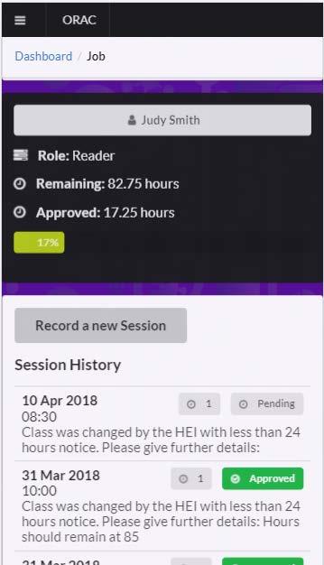 Missed Sessions: If you need to log a missed or cancelled session: Select the appropriate student s name from your main dashboard menu Click Record a new session Enter the session date by clicking on