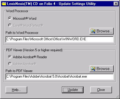 14-16 Using Support Utilities Figure 14-5 Update Settings Utility To access the Update Settings Utility 1 Click the Start button, located on the taskbar in the lower-left corner of your Windows