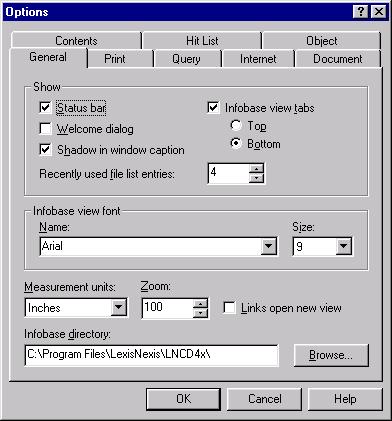 Working with the Program Interface A-31 To position the view tabs 1 In the main window, click the Tools menu and choose Options. The Options dialog box opens.