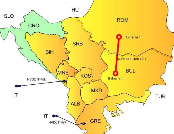 New OHL 400 kv Romania-Bulgaria* Cross-border trading across