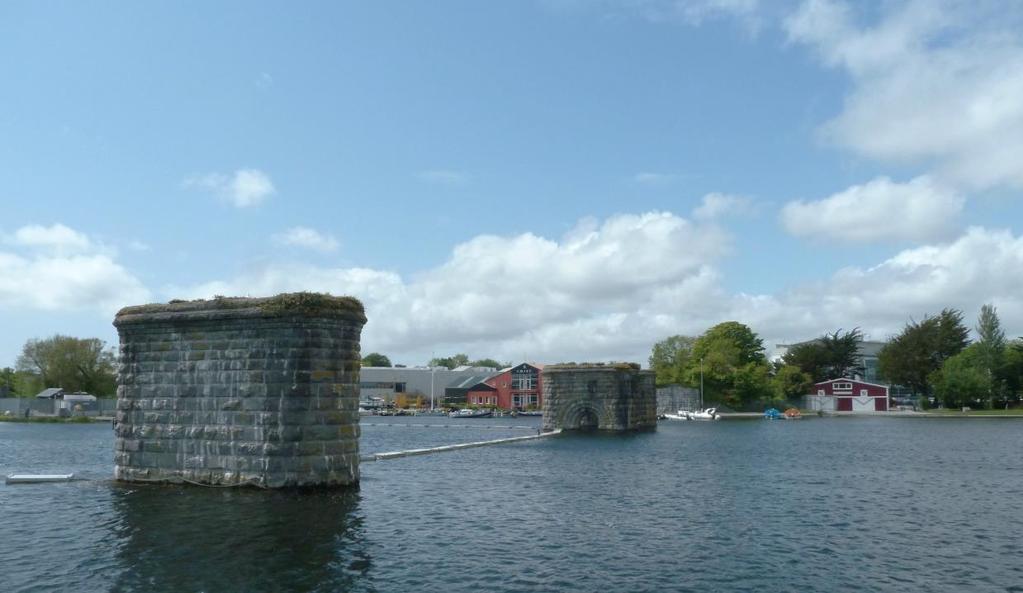 pillars of old bridge from the Galway to Clifden railway line on the River Corrib 4